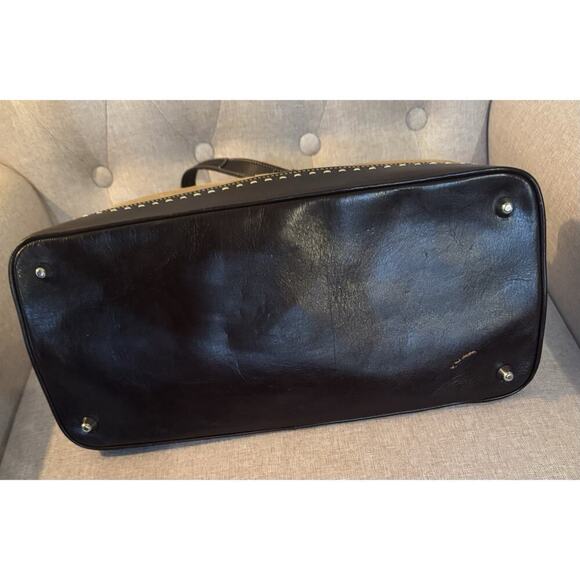 Vintage Coach Hamptons Satchel Tan Suede And Brown Leather NWT - Picture 12 of 16